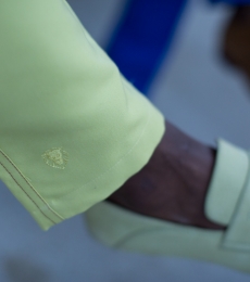 Tilbury Men's Lemon Colored Pants Lifestyle